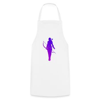 Bogenschießen Damen Mädchen Silhouette Archery Bog - Kochschürze - Weiß - Vorne - AI Model Male 185 dark (185cm)