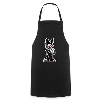 Kangaroo / Animal / Australia / Marsupial / Outback - Cooking Apron - black - Front - AI Model Male 185 dark (185cm)