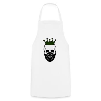 skull bandit king 02 - Kochschürze - Weiß - Vorne - AI Model Male 185 dark (185cm)