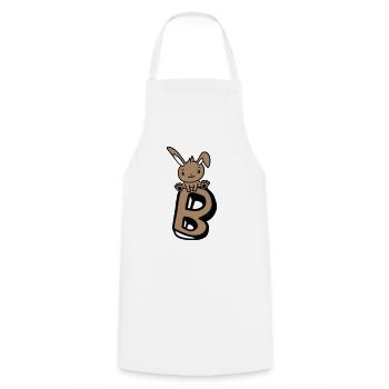 Bunny Letter B Like Bunny Big Alphabet Learning - Cooking Apron - white - Front - AI Model Male 185 dark (185cm)