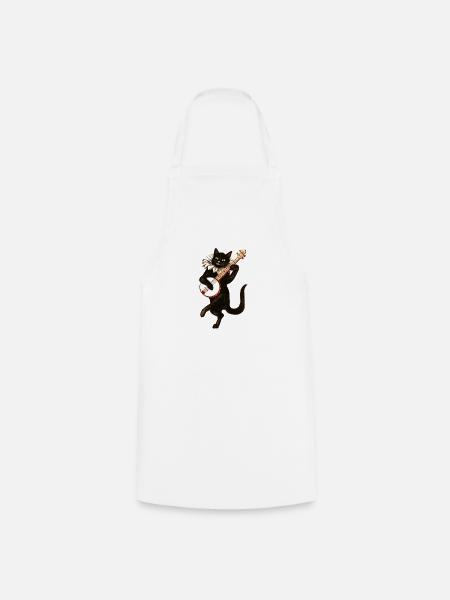 Katze - Kochschürze - Weiß