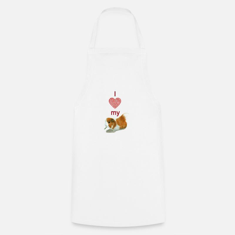 J'aime mon cochon de Guinée - Tablier de cuisine - blanc