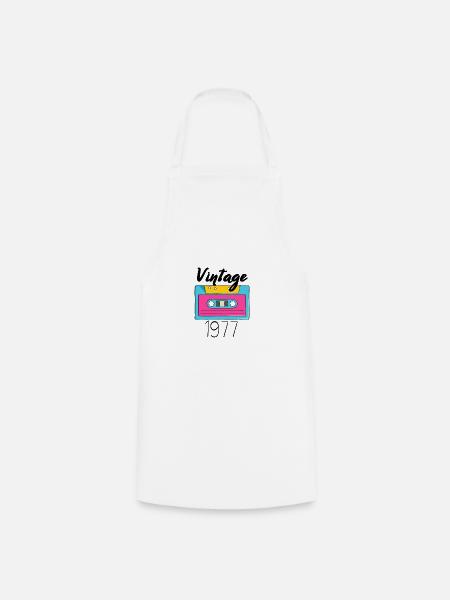 Vintage 1977 Baujahr 1977 - Kochschürze - Weiß