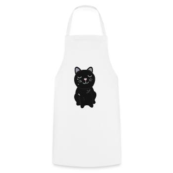 Black Cat - Tablier de cuisine - blanc - Devant - AI Model Male 185 dark (185cm)
