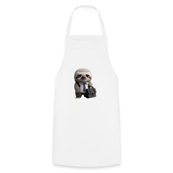 Business Sloth - Cooking Apron - white - Front - AI Model Male 185 dark (185cm)