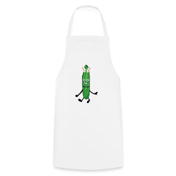 Bunny, Bunny, Cucumber,comic, Bunny - Cooking Apron - white - Front - AI Model Male 185 dark (185cm)