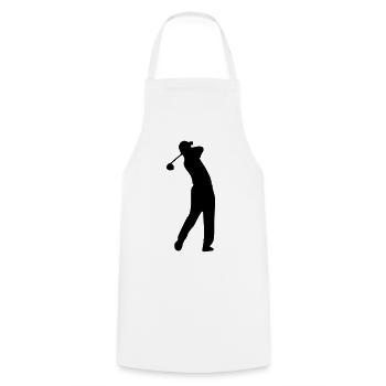Golf - Kochschürze - Weiß - Vorne - AI Model Male 185 dark (185cm)