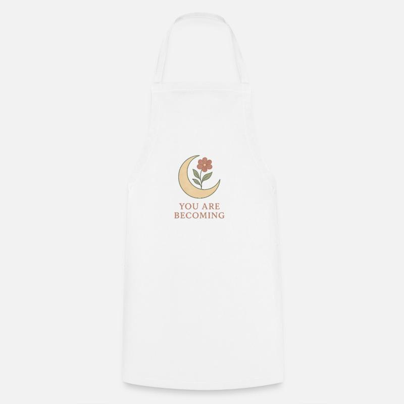 Moonflower Tu Deviens - Tablier de cuisine - blanc