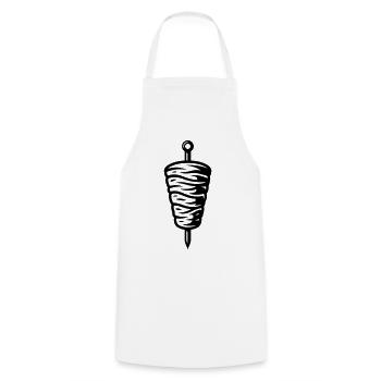 Kebab symbol - Cooking Apron - white - Front - AI Model Male 185 dark (185cm)