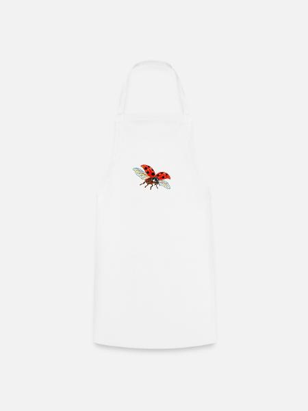 Fliegende Marienkäfer - Kochschürze - Weiß