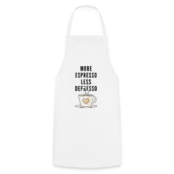 More Espresso less Depresso - Tablier de cuisine - blanc - Devant - AI Model Male 185 dark (185cm)