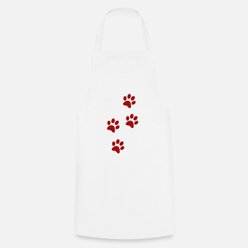 Traces de pattes - Tablier de cuisine - blanc