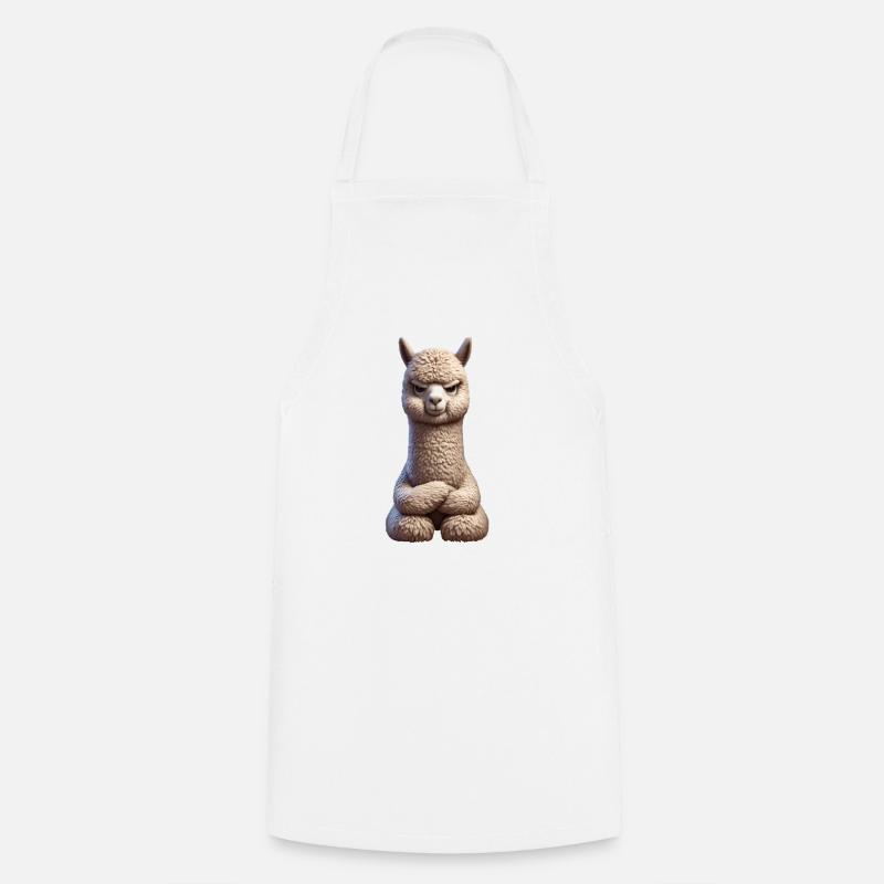 Alpaca grim 1 - Cooking Apron - white
