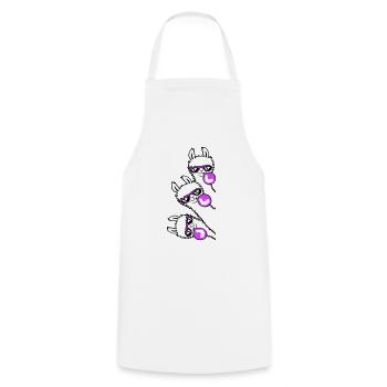 3 Llamas Chewing Gum Team Crew Friends Looking Sideways - Cooking Apron - white - Front - AI Model Male 185 dark (185cm)
