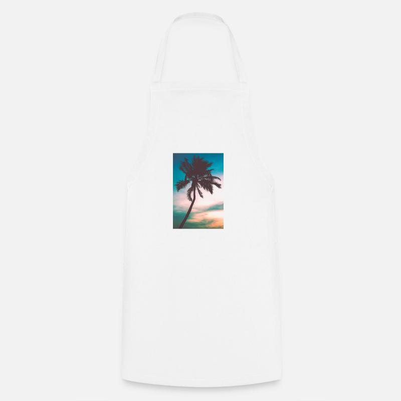 Palm tree - Cooking Apron - white