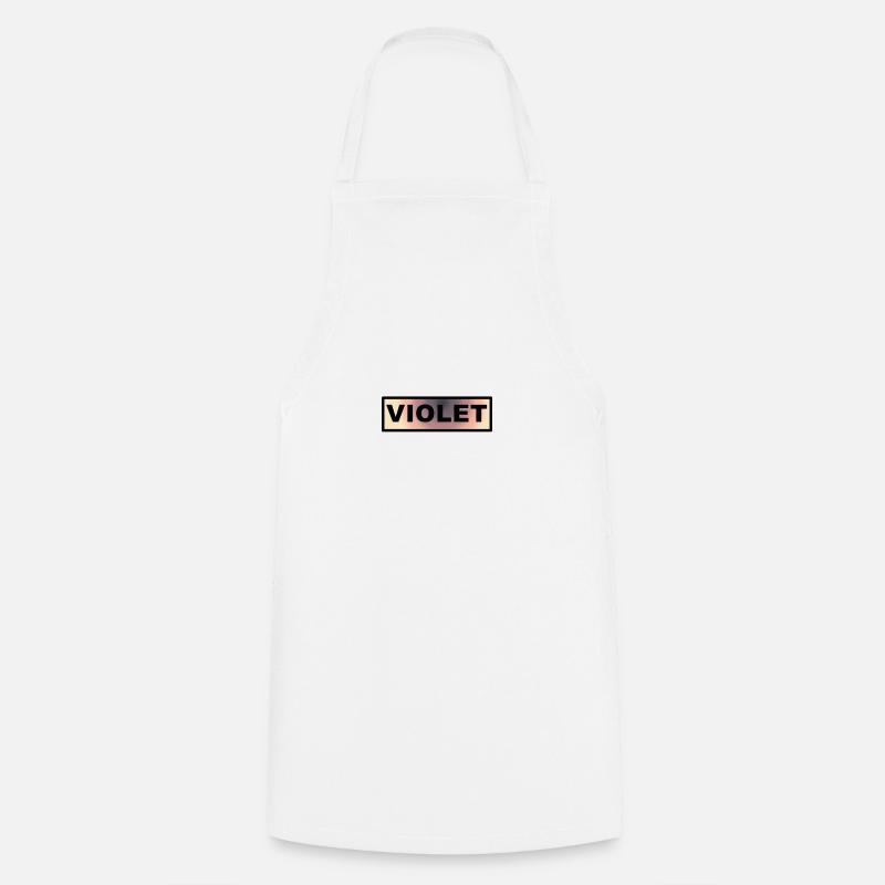 violet - Tablier de cuisine - blanc