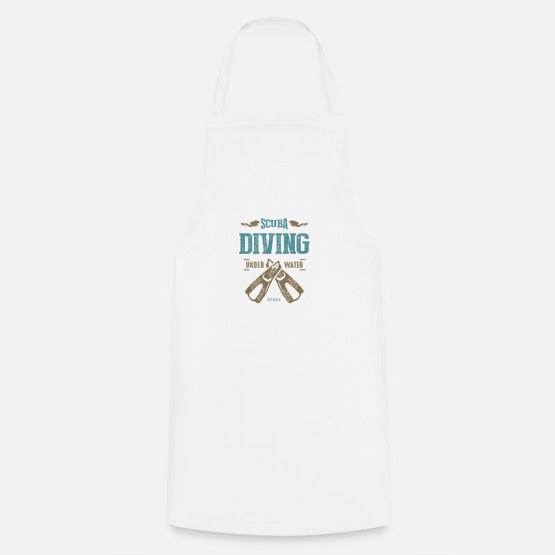 Scuba Diving - Cooking Apron - white