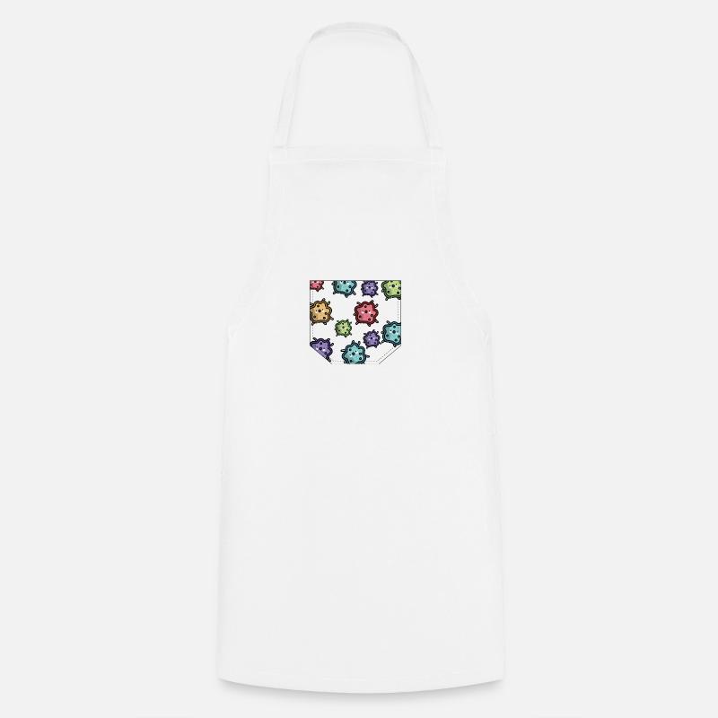 Idée cadeau bactéries de poitrine - Tablier de cuisine - blanc