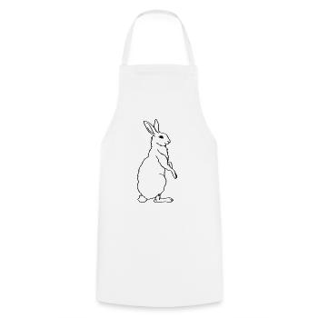 Hare, bunny, easter, easter bunny, illustration - Cooking Apron - white - Front - AI Model Male 185 dark (185cm)