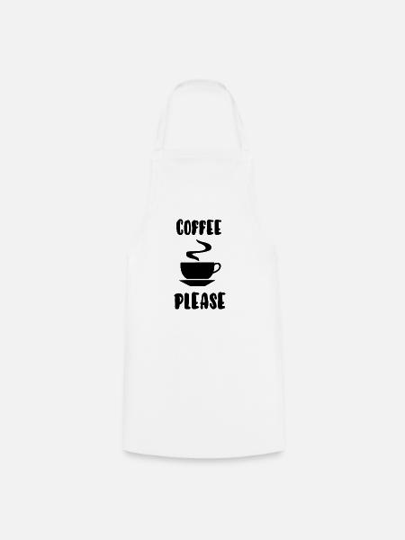Kaffee bitte - Kochschürze - Weiß
