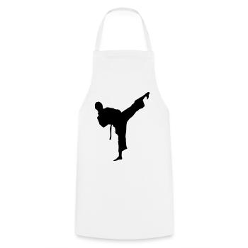 taekwondo_10 - Kochschürze - Weiß - Vorne - AI Model Male 185 dark (185cm)