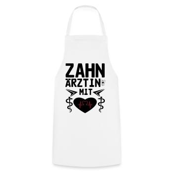 Zahnärztin mit Herz Geschenk - Kochschürze - Weiß - Vorne - AI Model Male 185 dark (185cm)
