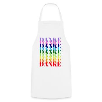 DANKE - DANKESCHÖN - - Kochschürze - Weiß - Vorne - AI Model Male 185 dark (185cm)