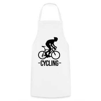 cyclisme - Tablier de cuisine - blanc - Devant - AI Model Male 185 dark (185cm)