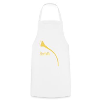 StartLife Startup-Stecker Design - Kochschürze - Weiß - Vorne - AI Model Male 185 dark (185cm)