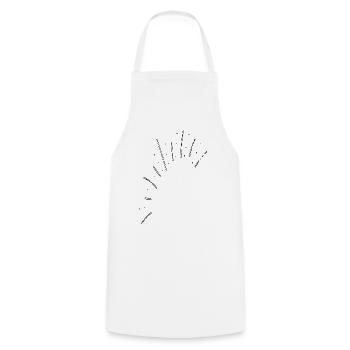 Confettis sombres - Tablier de cuisine - blanc - Devant - AI Model Male 185 dark (185cm)