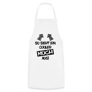 Cook Gift - Cooking Apron - white - Front - AI Model Male 185 dark (185cm)