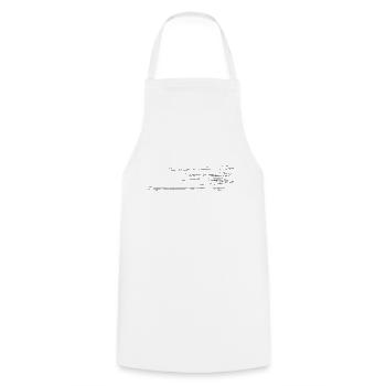 Abstract motif - line / black - Cooking Apron - white - Front - AI Model Male 185 dark (185cm)