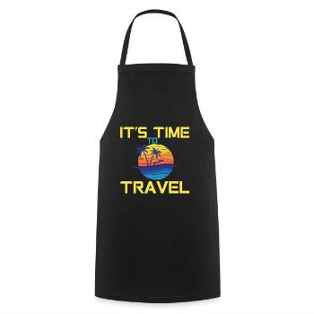 Travel vacation adventure gift - Cooking Apron - black - Front - AI Model Male 185 dark (185cm)