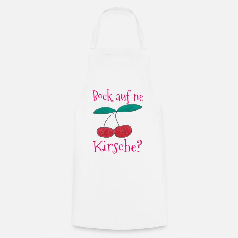 Bock auf ne Kirsche / Früchte / Trend / cool - Kochschürze - Weiß