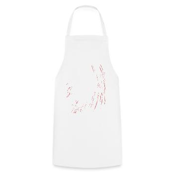 Abstrakte Linien / Linie / rot / Muster - Kochschürze - Weiß - Vorne - AI Model Male 185 dark (185cm)