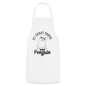 Penguin Dwarf Penguin Antarctic Penguins Sweet - Cooking Apron - white - Front - AI Model Male 185 dark (185cm)
