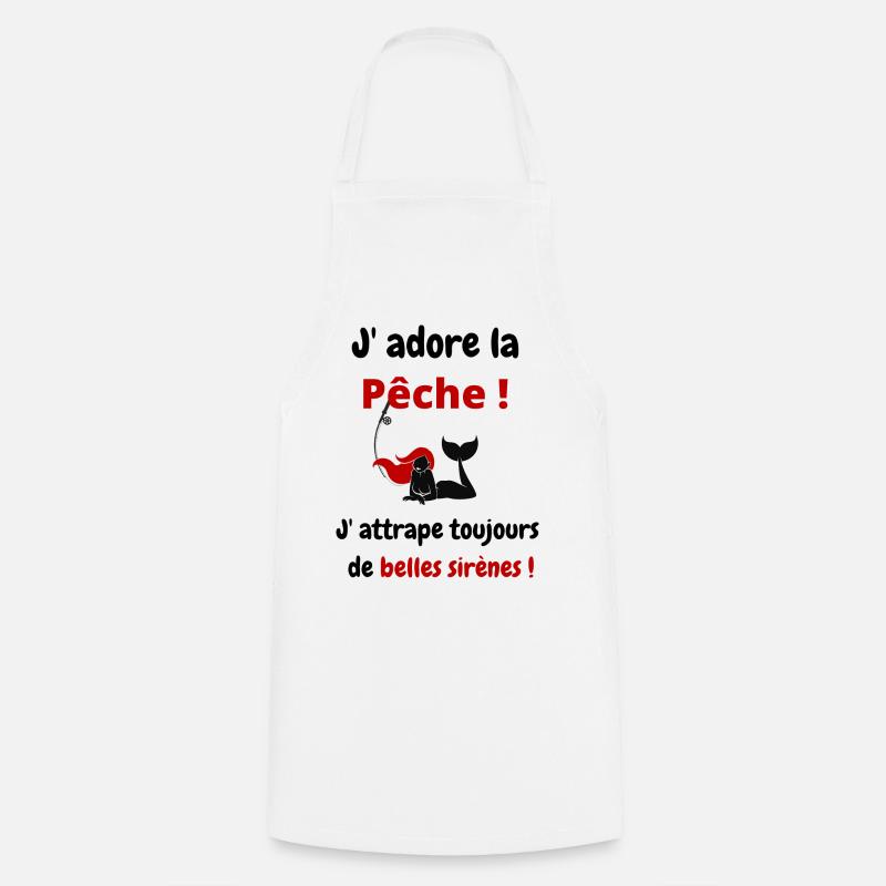 pêche, pêcheurs - Tablier de cuisine - blanc