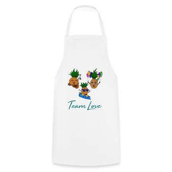 Team Love / Ananas / Sommer / Sprüche / Trend - Kochschürze - Weiß - Vorne - AI Model Male 185 dark (185cm)