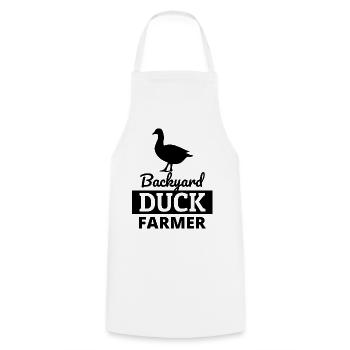 Backyard Duck Farmer Animal Farming Farm Funny - Cooking Apron - white - Front - AI Model Male 185 dark (185cm)