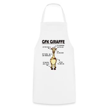 Gewaltfreie Kommunikation Giraffe Herz - Kochschürze - Weiß - Vorne - AI Model Male 185 dark (185cm)