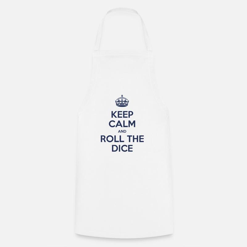 Keep calm and roll the dice - Tablier de cuisine - blanc