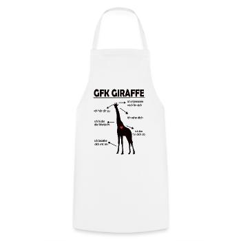 Giraffe Gewaltfreie Kommunikation Herz Spruch - Kochschürze - Weiß - Vorne - AI Model Male 185 dark (185cm)