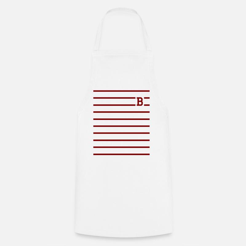 Marinière rouge B Biarritz - Tablier de cuisine - blanc