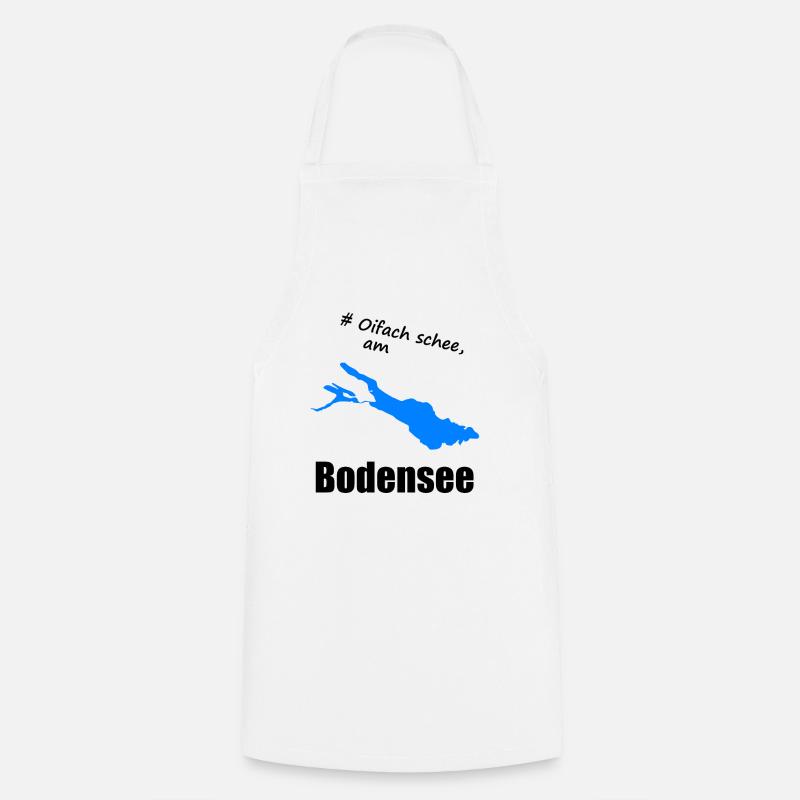 # Oifach schee, am Bodensee - Kochschürze - Weiß