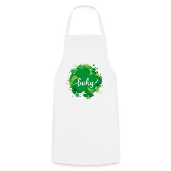 Watercolor Saint Patrick Day - Cooking Apron - white - Front - AI Model Male 185 dark (185cm)