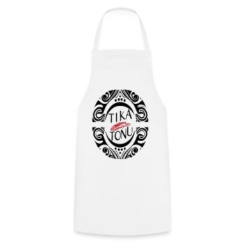Tika Tonu Maori Design - Maori T-Shirt - Cooking Apron - white - Front - AI Model Male 185 dark (185cm)