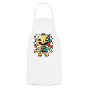 Neon Robot Pop Gear - Tablier de cuisine - blanc - Devant - AI Model Male 185 dark (185cm)