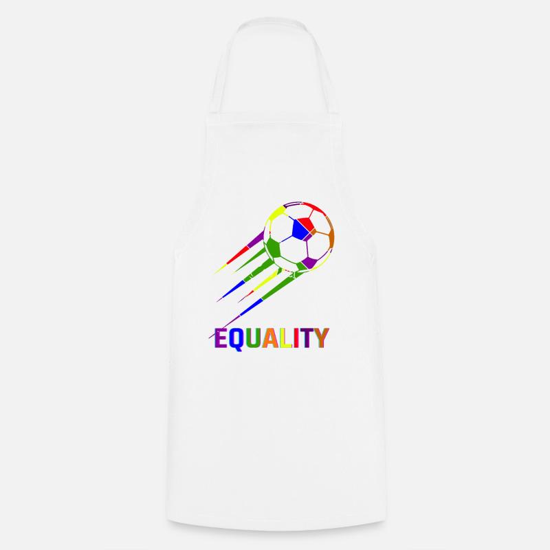 Fußball Regenbogen WM Equality - Kochschürze - Weiß