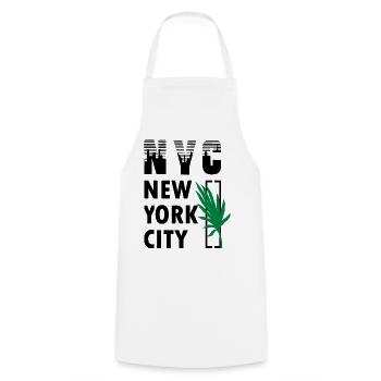 NYC York City USA New York Mode Shirt - Kochschürze - Weiß - Vorne - AI Model Male 185 dark (185cm)