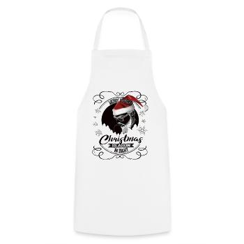 Christmas Season in Sight – Cool Design - Cooking Apron - white - Front - AI Model Male 185 dark (185cm)
